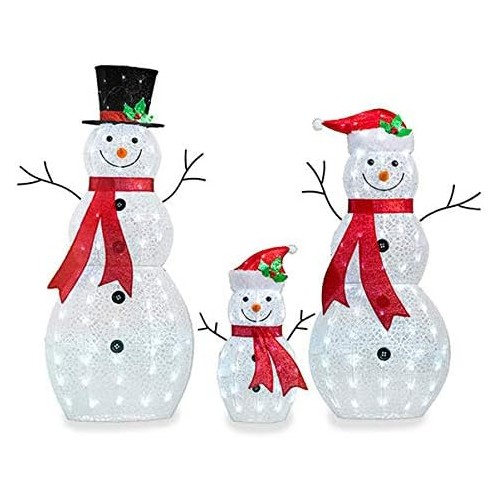 Winter Wonder Lane LED Snowman Family Set